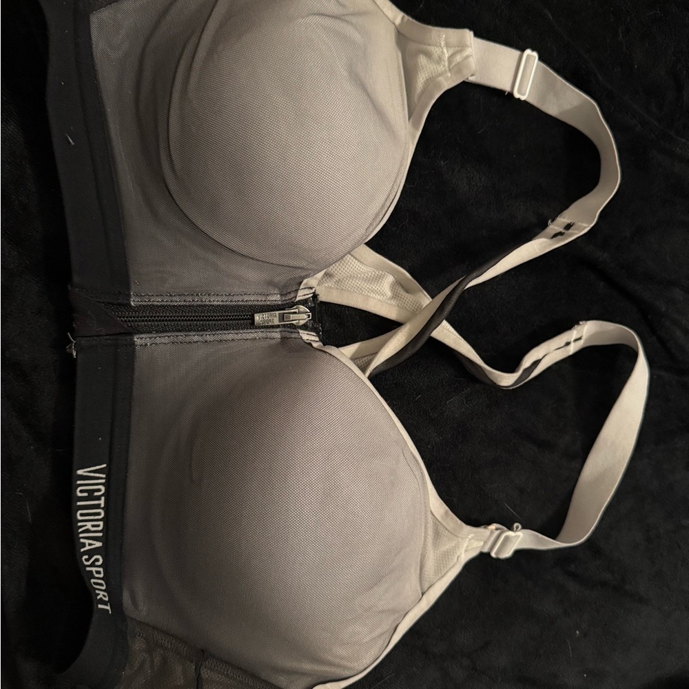 Victoria's Secret Gray and Black Sports Bra